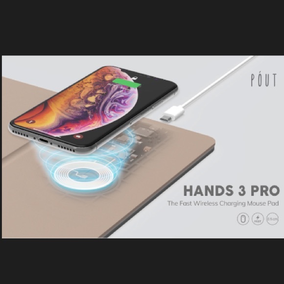 POUT HANDS3 PRO Qi Wireless Charger Mouse Pad Mat - Picture 8 of 8
